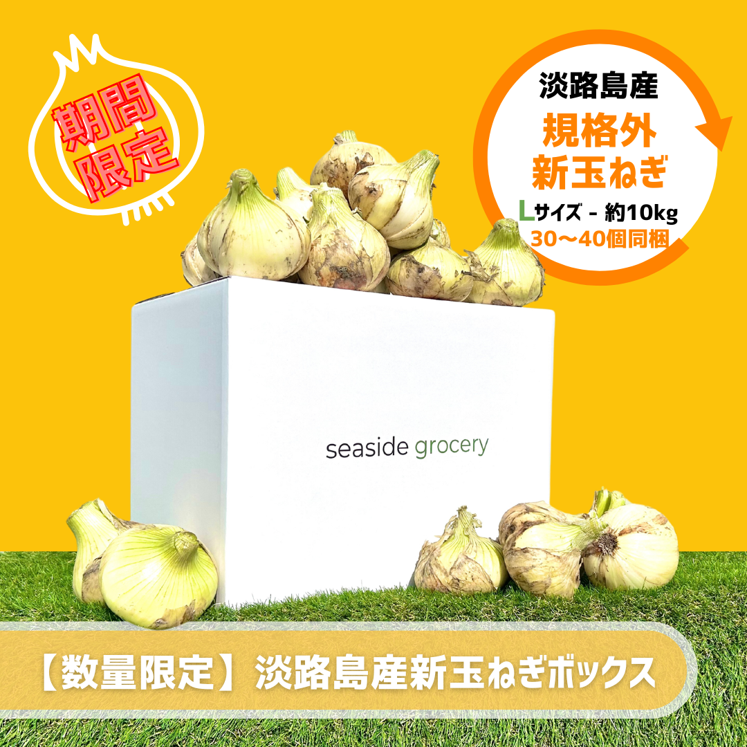 期間限定>淡路島産規格外新玉ねぎ約10kg - Lサイズ(約30~40個前後 期間限定>淡路島産規格外新玉ねぎ約10kg - Lサイズ(約30~40個前後