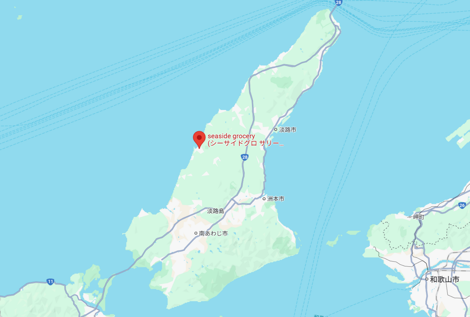 規格外野菜の無人販売所所在地(地図) - seaside grocery(シーサイドグロサリー)