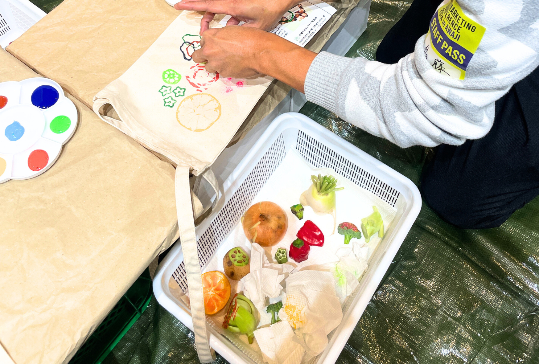 淡路島規格外野菜で作るお野菜スタンプイベント - seaside grocery(シーサイドグロサリー)