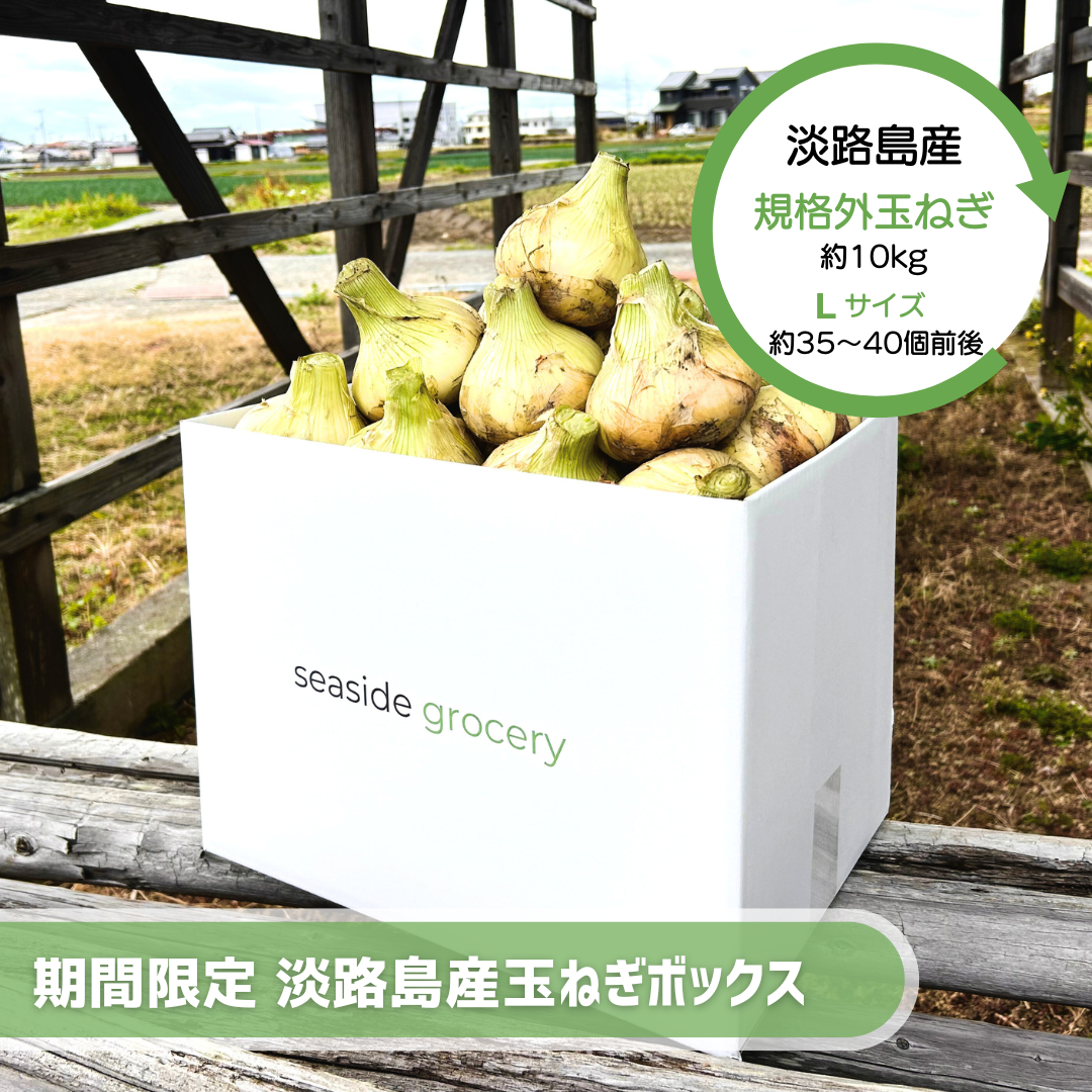 淡路島産規格外玉ねぎボックス約10kg Lサイズ - seaside grocery（シーサイドグロサリー）