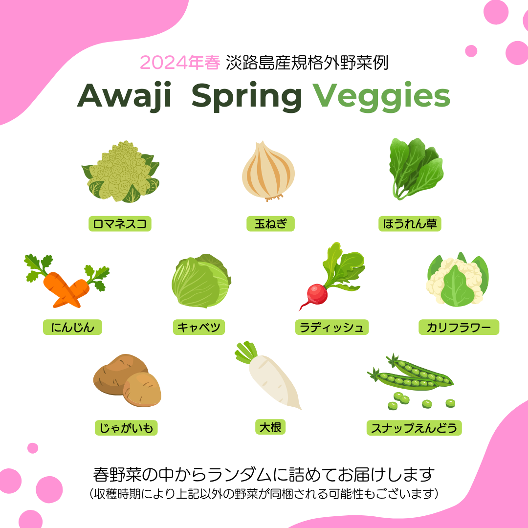 淡路島産規格外春野菜例 - seaside grocery（シーサイドグロサリー）